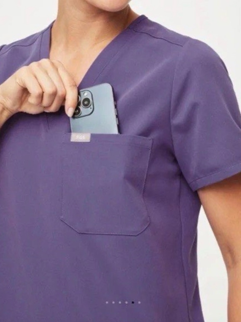 Catarina One-Pocket Scrub Top™ -  AMETHYST  *LIMITED EDITION* - Picture 2 of 5